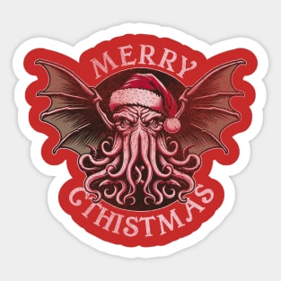 Merry Cthistmas Cthulhu Christmas Sticker